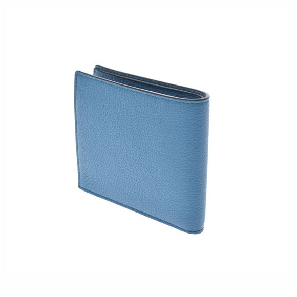 Gucci Logo Wallet Blue Leather Bifold - Picture 2 of 12